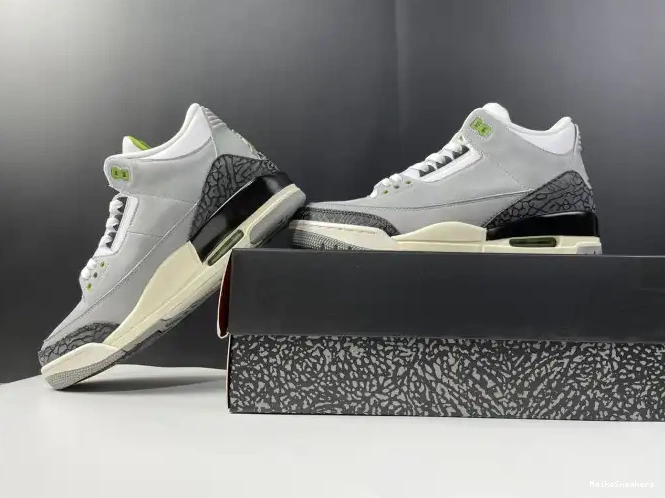 MaikeSneakers Chlorophyll 136064-006 Air 3 Jordan Retro 0425